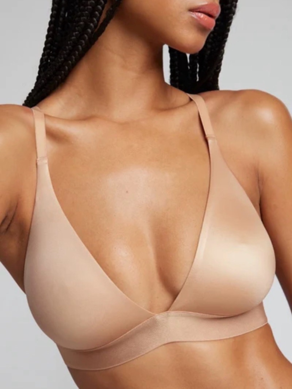 Negative Glacé Triangle Bra Buff Nude Size 1